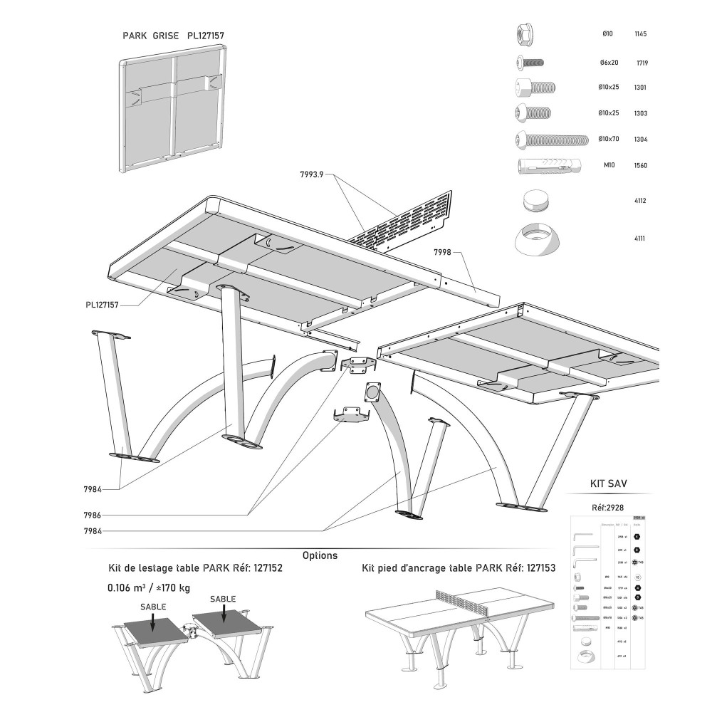 Tische PARK OUTDOOR Grau