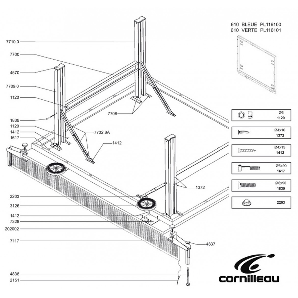 Table COMPETITION 610 VERTE