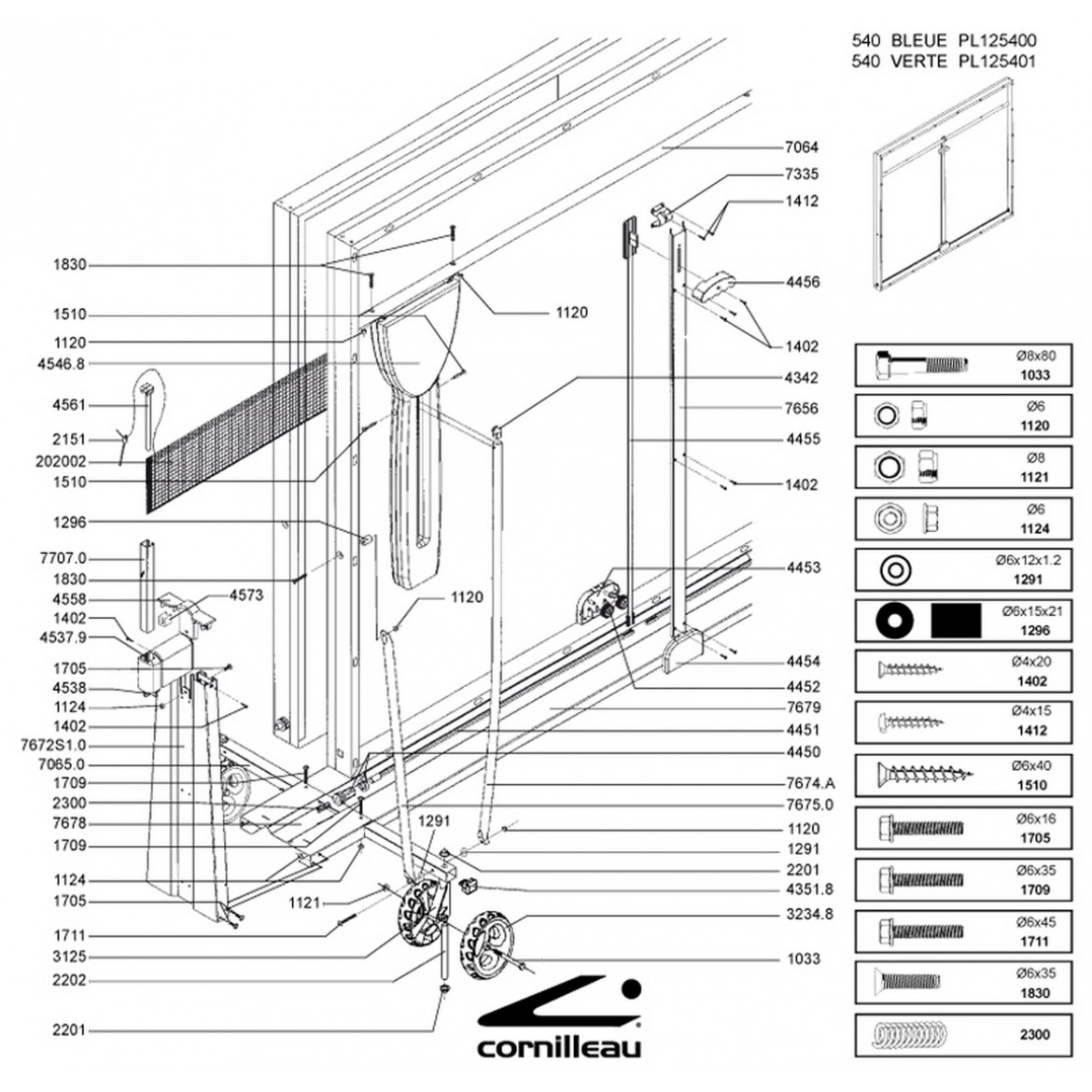 Table PRO 540 INDOOR VERTE