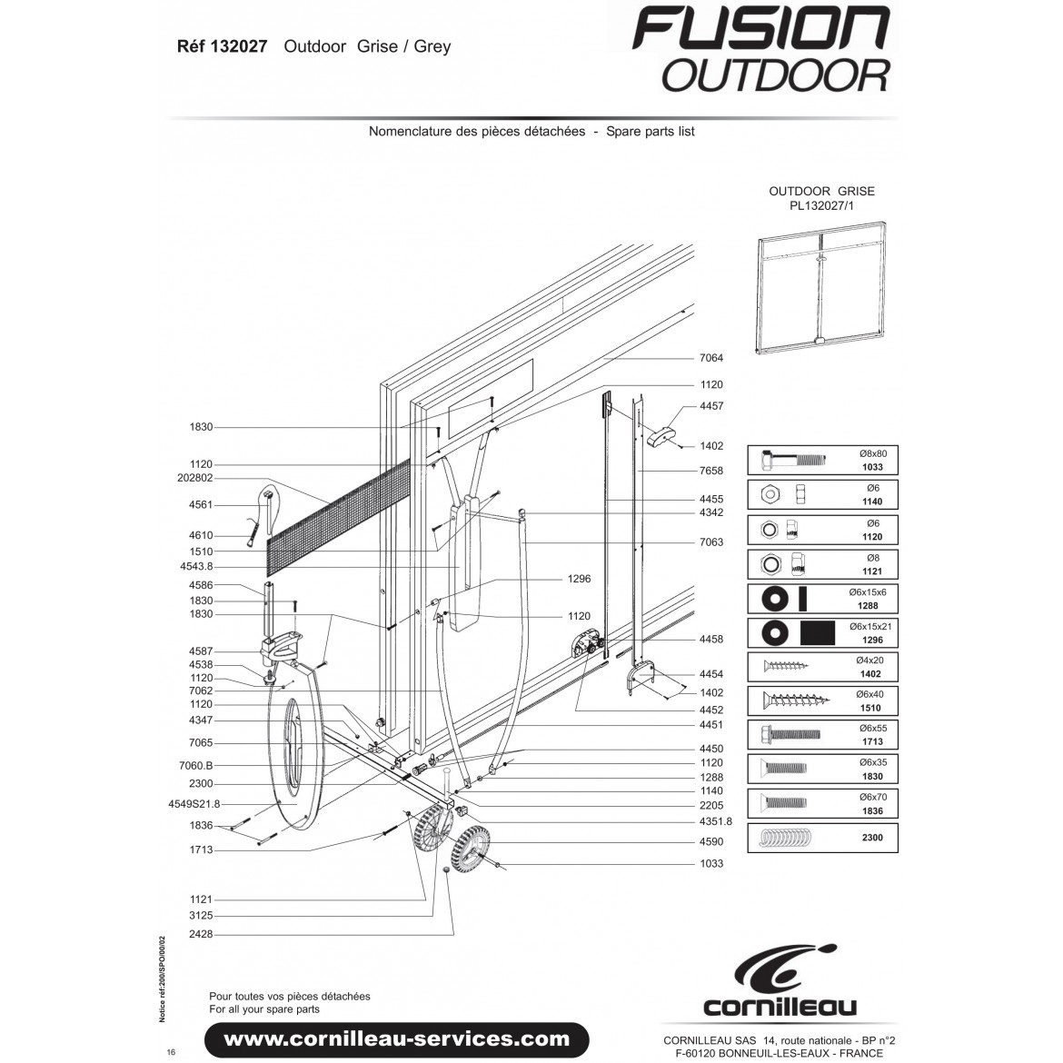 Tische FUSION M OUTDOOR grau