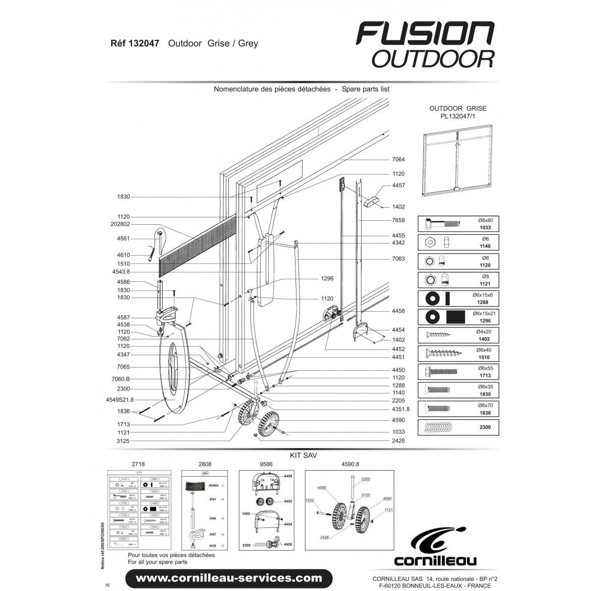 Tische FUSION S OUTDOOR grau