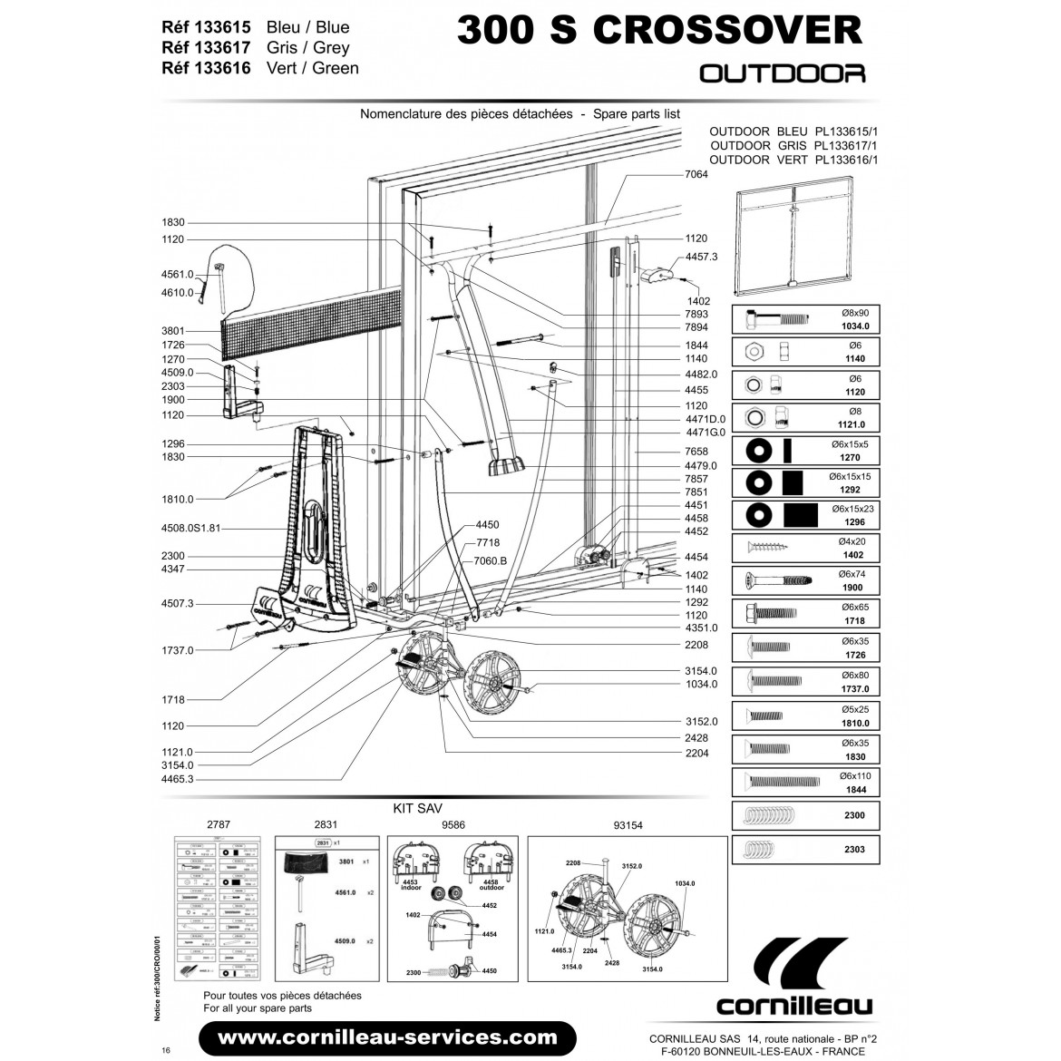 Tische 300 S CROSSOVER OUTDOOR grau