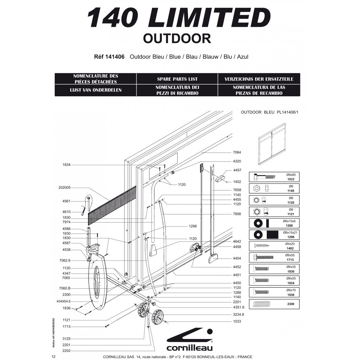 Table 140 OUTDOOR LIMITED blue