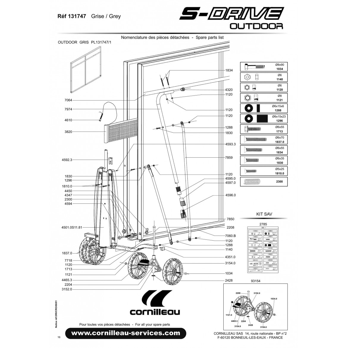 Tische S-DRIVE CROSSOVER grau