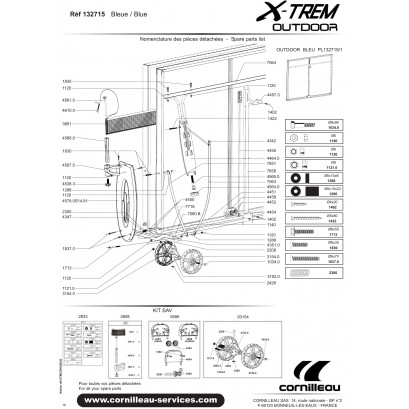 TABLE X-TREM BLEUE