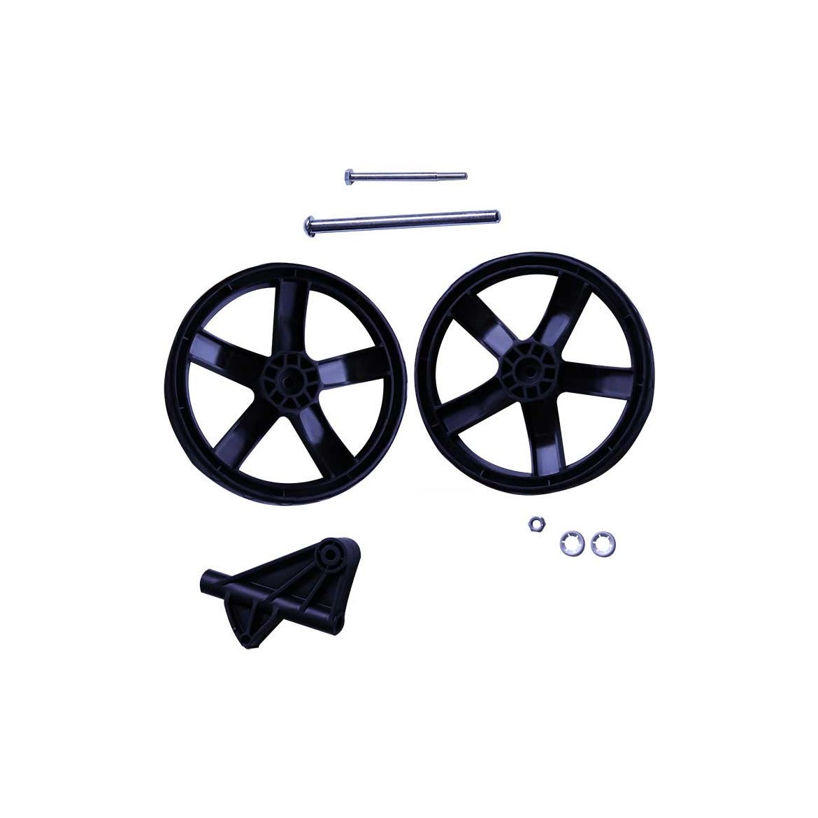 Roue 3154.0 Jumelée Ø200x32 Noire SANS FREIN
